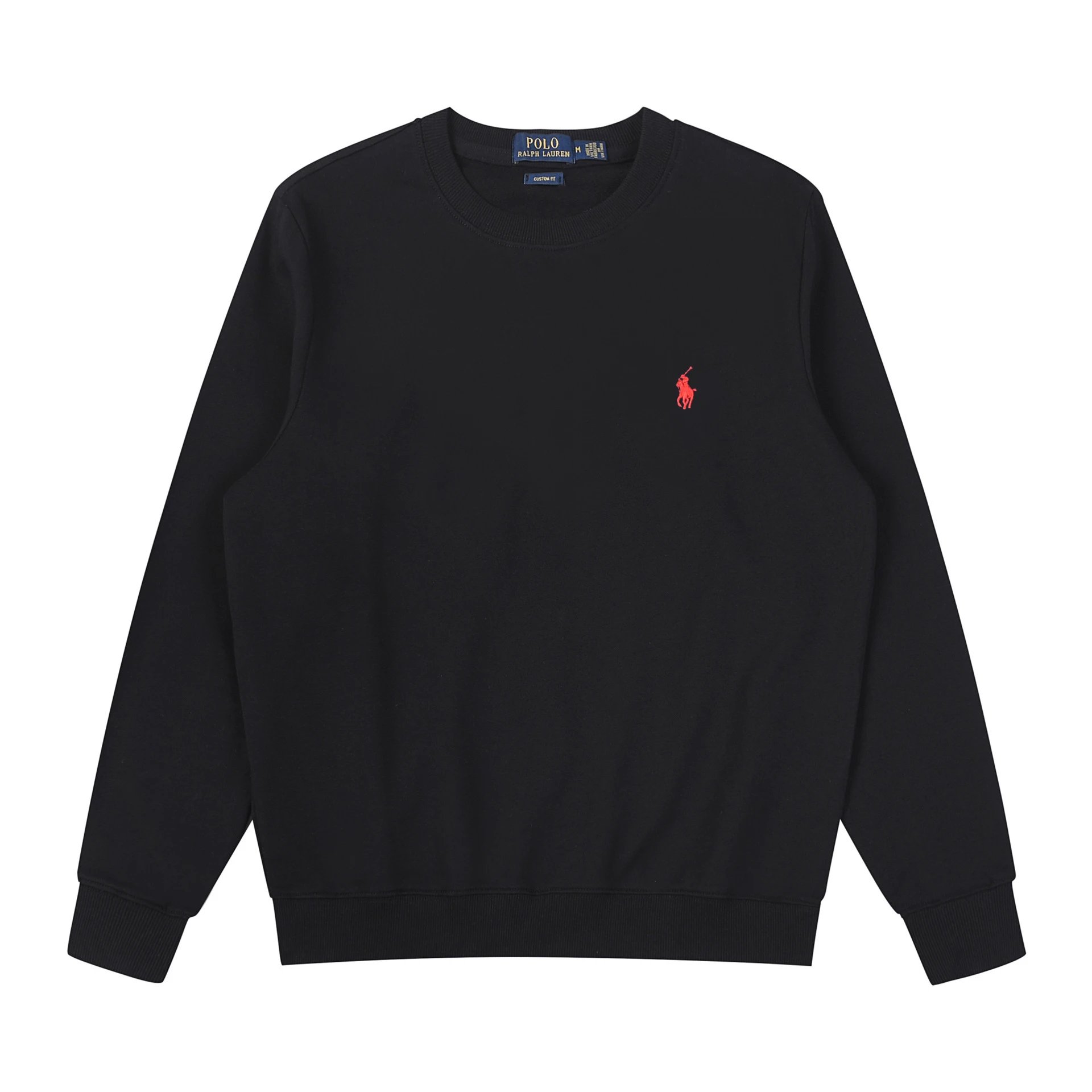Round neck black and red logo